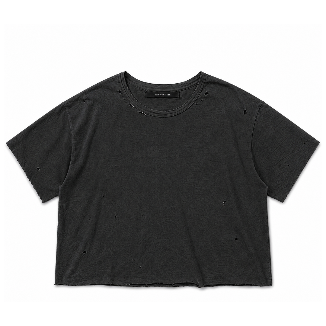 THRASHED TEE BLACK