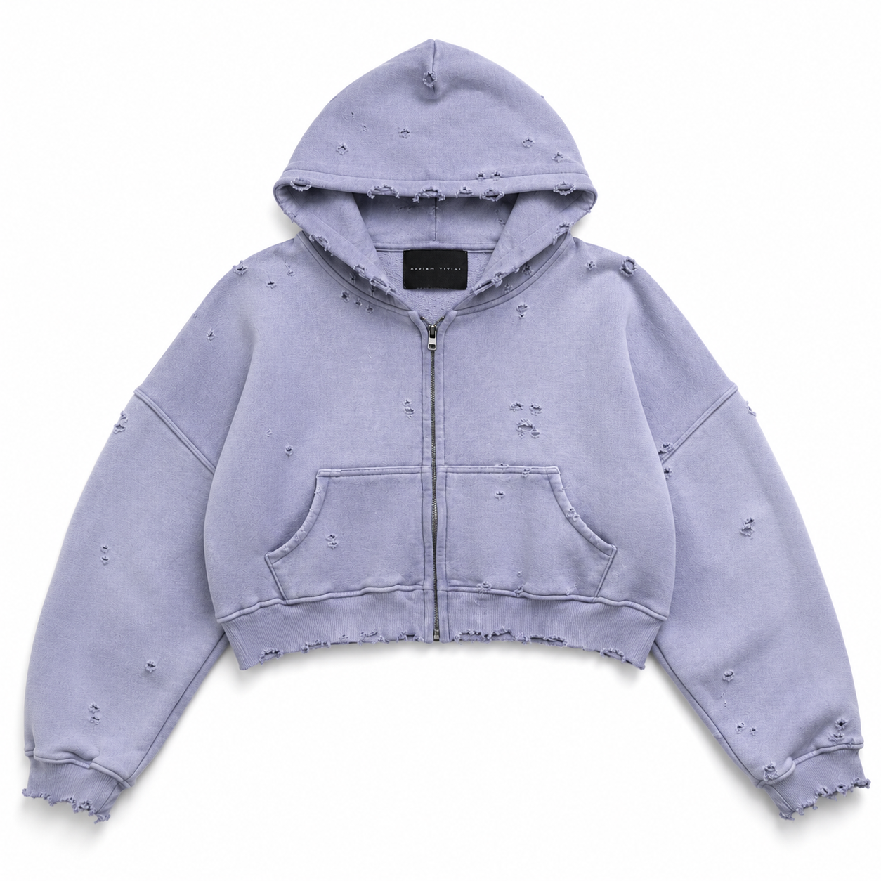 OVERSIZED CROPPED HOOD PURPLE