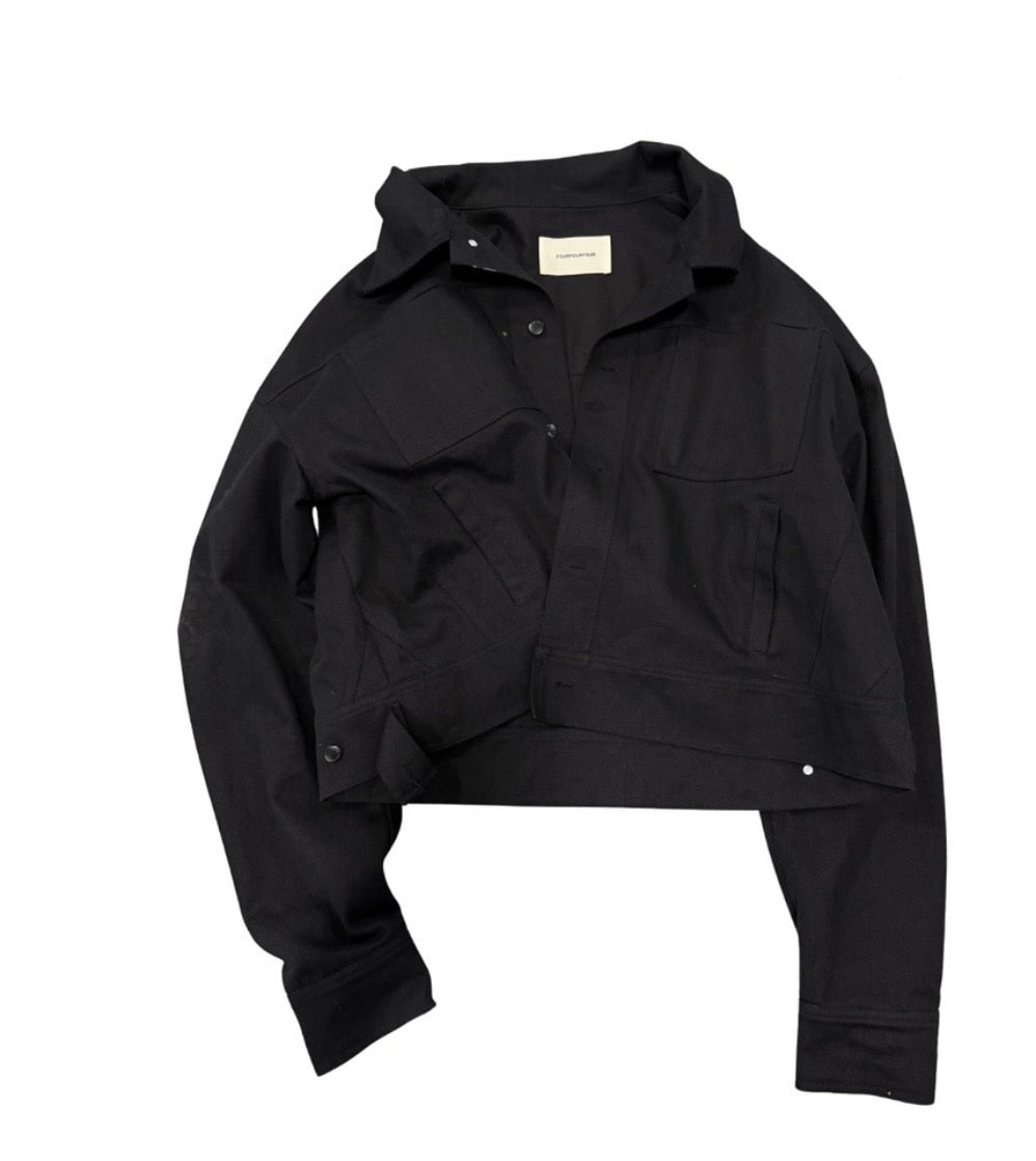 core denim jacket black