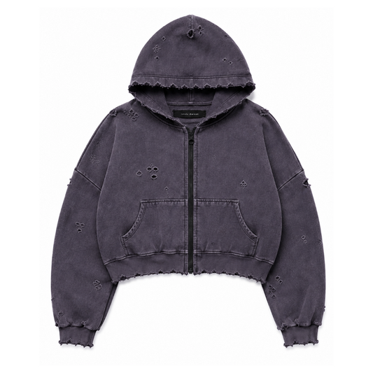 UTILITY ZIP HOOD PURPLE